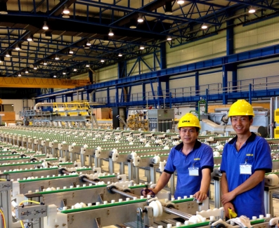Production line of tubes for nuclear power plants